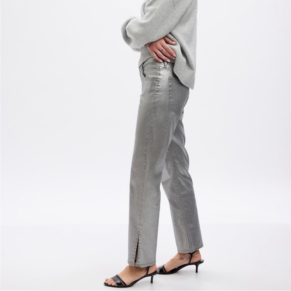 NWT GAP Mid-rise ‘90s Loose Jeans in Silver, 27 Tall